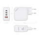 AISENS Cargador GaN 100W, 3xUSB-C PD3.0 QC4.0, 1xUSB-A QC3.0, Blanco