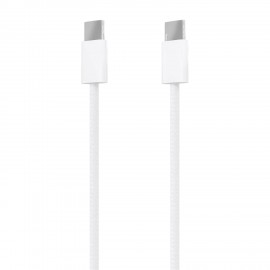 AISENS Cable USB 2.0 3A 60W Apple, tipo USB-C/M-USB-C/M, Blanco, 1.0m