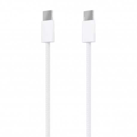 AISENS Cable USB 2.0 3A 60W Apple, tipo USB-C/M-USB-C/M, Blanco, 1.0m