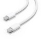 AISENS Cable USB 2.0 3A 60W Apple, tipo USB-C/M-USB-C/M, Blanco, 1.0m