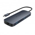 HYPER HD4006GL hub de interfaz USB 3.2 Gen 1 (3.1 Gen 1) Type-C 10000 Mbit/s Azul, Gris