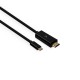 Ksix Cable adaptador USB-C a HDMI , 60Hz, Resolución vídeo 4K, 2m, Negro