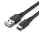 Vention Cable USB Tipo-C 3A CTHBC/ USB Tipo-C Macho - USB Macho/ 25cm/ Negro