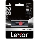 LEXAR 128GB DUAL TYPE-C AND TYPE-A USB 3.2 FLASH DRIVE, UP TO 130MB/S READ