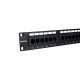 Phasak Patch panel 19'' 24P Cat.6A UTP RJ45 DUAL 1U - PU 2421