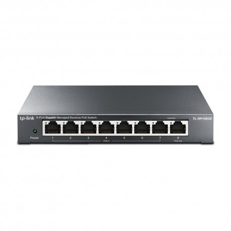 TP-Link TL-RP108GE switch Gestionado L2 Gigabit Ethernet (10/100/1000) Energía sobre Ethernet (PoE) Negro