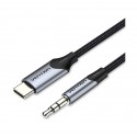 Vention Cable Conversor Audio BGKHF/ USB Tipo-C Macho - Jack 3.5 Macho/ 1m/ Gris