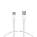 Ksix Cable de carga y datos USB-A a USB-C 12 W, 1 m, Blanco