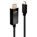 Lindy 43291 adaptador de cable de vídeo 1 m USB Tipo C HDMI tipo A (Estándar) Negro