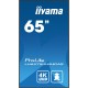 MONITOR IIYAMA 65 3840X2160, UHD IPS PANEL,  HAZE 25%, 500CD/M²