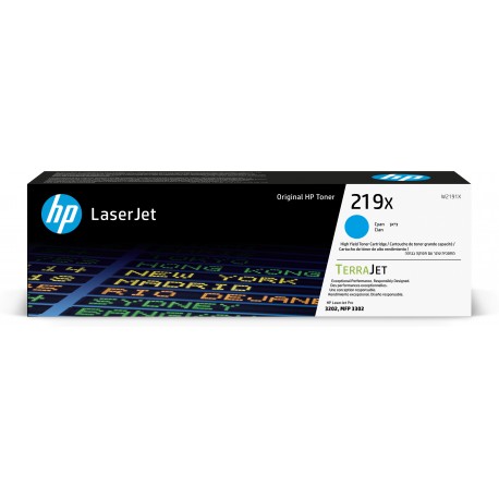 HP - HP Cartucho de Tóner Original LaserJet 219X de alta capacidad cian - W2191X