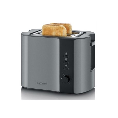 Severin SEV AT 9541 AUTOMATIK-TOASTER 2 rebanada(s) 800 W Negro, Gris, Metálico