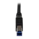 StarTech.com Cable 1m USB 3.0 Super Speed USB B Macho a USB A Macho Acodado en Ángulo a la Derecha - Negro USB3SAB1MRA