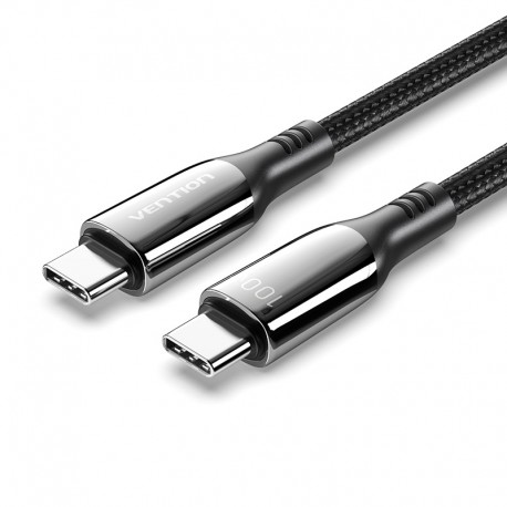 Vention Cable USB 2.0 Tipo-C 5A 100W CTKBH/ USB Tipo-C Macho - USB Tipo-C Macho/ 2m/ Negro