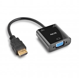 NGS - NGS CHAMALEON 0,15 m HDMI tipo A (Estándar) VGA (D-Sub) + 3.5mm + Micro-USB Type B Negro - ngs-accesorios-0168