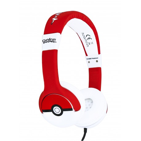 OTL Technologies Pokémon PK0758 auricular y casco Auriculares Diadema Conector de 3,5 mm Negro, Rojo, Blanco