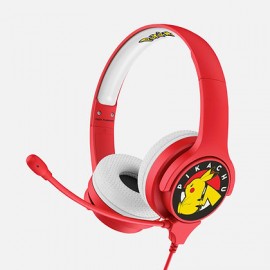 OTL Technologies Pokémon Pikachu Auriculares Alámbrico Diadema Juego Rojo, Blanco