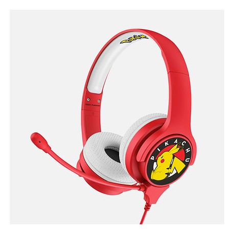 OTL Technologies Pokémon Pikachu Auriculares Alámbrico Diadema Juego Rojo, Blanco