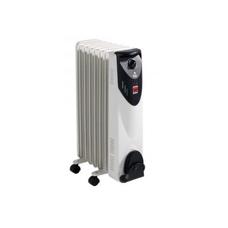 FM Calefacción RW-15 calefactor eléctrico Radiador Negro, Blanco 1500 W