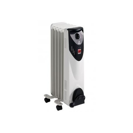 FM Calefacción RW-10 calefactor eléctrico Radiador Negro, Blanco 1000 W