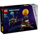 Lego technic planeta tierra y luna en órbita