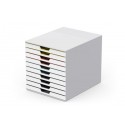 Durable VARICOLOR Mix 10 archivador organizador Plástico Multicolor, Blanco