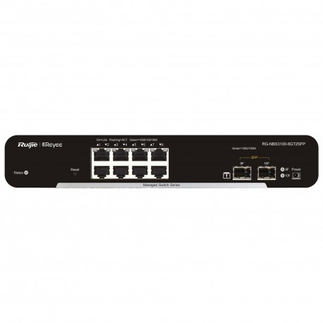 Ruijie Networks RG-NBS3100-8GT2SFP switch Gestionado L2 Gigabit Ethernet (10/100/1000) Negro