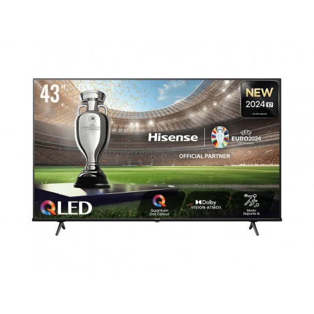 HISENSE - Hisense 43E7NQ Televisor 109,2 cm (43'') 4K Ultra HD Smart TV Wifi Negro, Gris - 43E7NQ