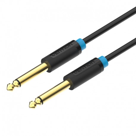 VENTION - Vention Cable Estéreo BAABF/ Jack 6.5 Macho - Jack 6.5 Macho/ 1m/ Negro - BAABF