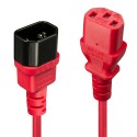 LINDY - Lindy 30477 cable de transmisión Negro, Rojo 1 m C14 acoplador C13 acoplador - 30477