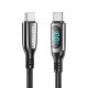 VENTION - Vention Cable USB 2.0 Tipo-C 5A 100W TAYBAV/ USB Tipo-C Macho - USB Tipo-C Macho/ 1.2m/ con Pantalla - TAYBAV