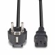 LINDY - Lindy 30336 cable de transmisión Negro 3 m CEE7/7 C13 acoplador - 30336