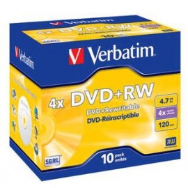 Verbatim DVD+RW Matt Silver 4x 4,7 GB 10 pieza(s)