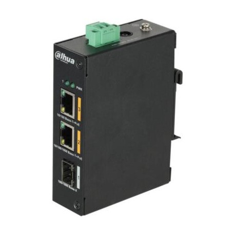 (DH-PFS3103-1GT1ET-60-V2) DAHUA SWITCH INDUSTRIAL 3 PUERTOS, 2 POE