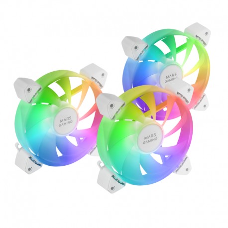 VENTILADOR AUXILIAR A-RGB 120MM MF-3A BLANCO MARS GAMING