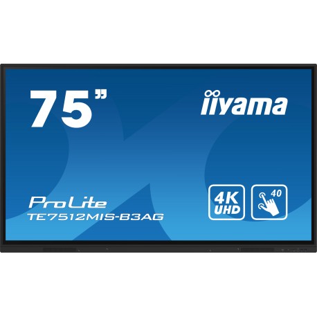 iiyama TE7512MIS-B3AG pantalla de señalización Diseño de quiosco 190,5 cm (75'')