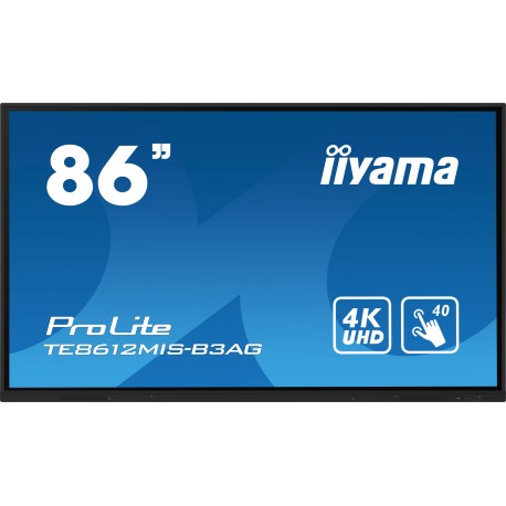 iiyama TE8612MIS-B3AG pantalla de señalización Diseño de quiosco 2,18 m (86'')