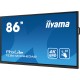 iiyama TE8612MIS-B3AG pantalla de señalización Diseño de quiosco 2,18 m (86'')