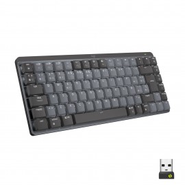 Logitech MX Mini Mechanical teclado RF Wireless + Bluetooth QWERTY Internacional de EE.UU. Grafito, Gris