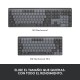 Logitech MX Mini Mechanical teclado RF Wireless + Bluetooth QWERTY Internacional de EE.UU. Grafito, Gris