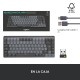 Logitech MX Mini Mechanical teclado RF Wireless + Bluetooth QWERTY Internacional de EE.UU. Grafito, Gris