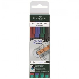 Faber-Castell MULTIMARK marcador permanente Negro, Azul, Verde, Rojo 4 pieza(s)