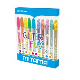 MITAMA - Mitama Penne mini gel glitter e fluo pz 10 Bolígrafo de gel con tapa Multicolor 10 pieza(s) - 8026624625698