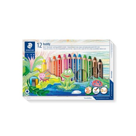 Staedtler Noris buddy 140 Negro, Azul, Marrón, Verde, Magenta, Naranja, Rojo, Violeta, Amarillo 12 pieza(s)