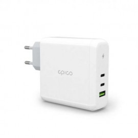 Cargador 100W GaN, 2xUSB-C, 1xUSB-A - Blanco