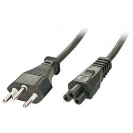 Lindy 30412 cable de transmisión Negro 2 m C5 acoplador