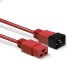 Lindy 30123 cable de transmisión Rojo 1 m C19 acoplador C20 acoplador