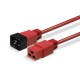 Lindy 30123 cable de transmisión Rojo 1 m C19 acoplador C20 acoplador