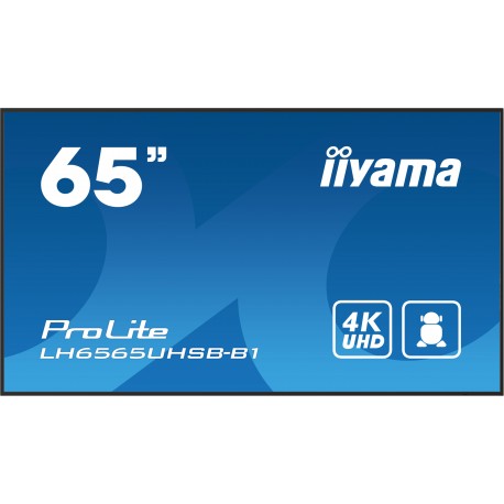 iiyama LH6565UHSB-B1 pantalla de señalización Diseño de quiosco 163,8 cm (64.5'')