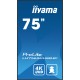 iiyama LH7565UHSB-B1 pantalla de señalización Diseño de quiosco 189,2 cm (74.5'')